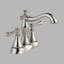 Classic Elegance 6'' Nickel Brass Centerset Bathroom Faucet