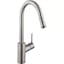 Talis S² 16" Steel Optik Pull-Down Kitchen Faucet with Spray
