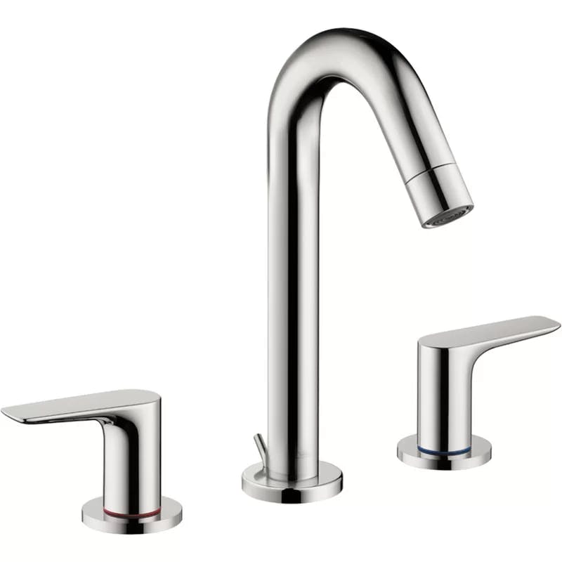 EcoLux Modern Widespread Chrome Bathroom Faucet with Brass Construction
