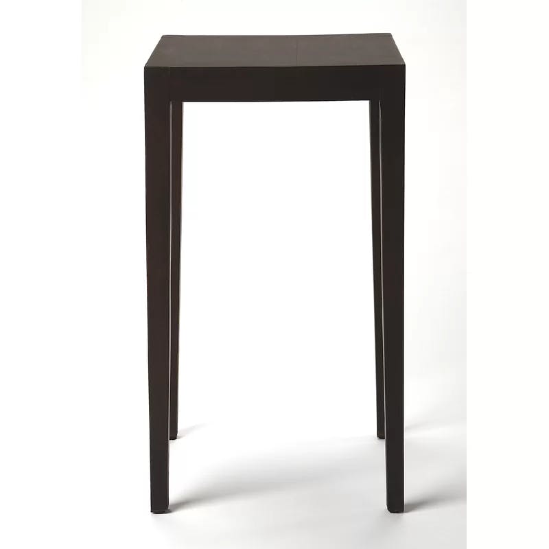 Classic Acacia Wood Rectangular End Table with Tapered Legs