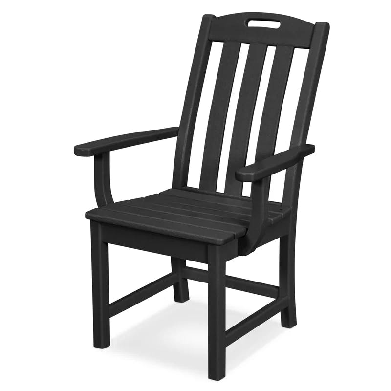Ash Charcoal Revolution® POLYWOOD Outdoor Dining Arm Chair