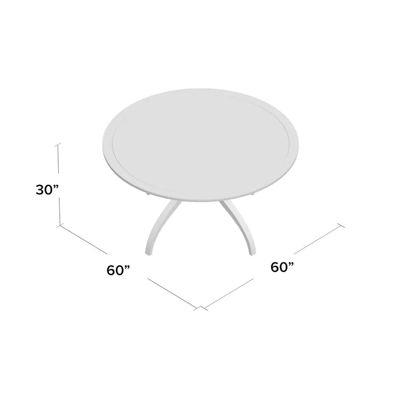 Transitional Solid Wood 60" Round Dining Table for Six
