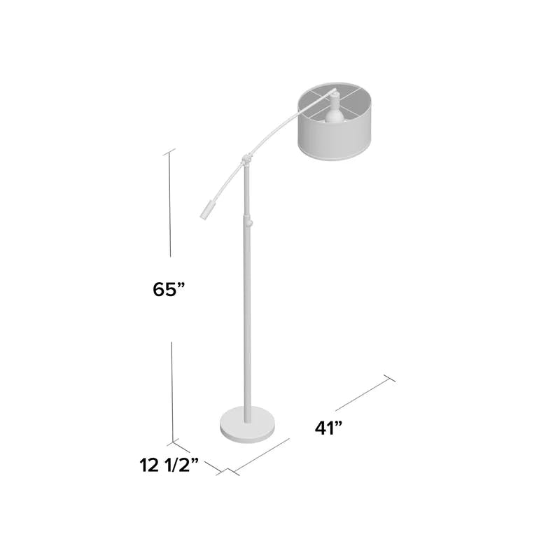 Arcadia Adjustable Arc 65'' White Floor Lamp