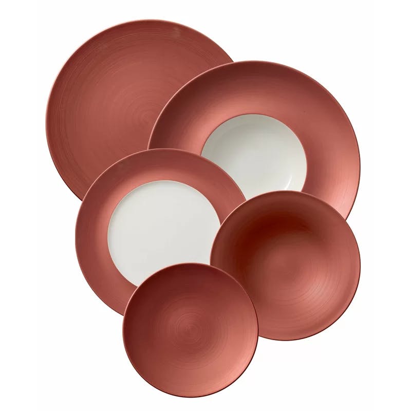 Elegant Copper Glow 23cm Ceramic Deep Bowl for Versatile Dining