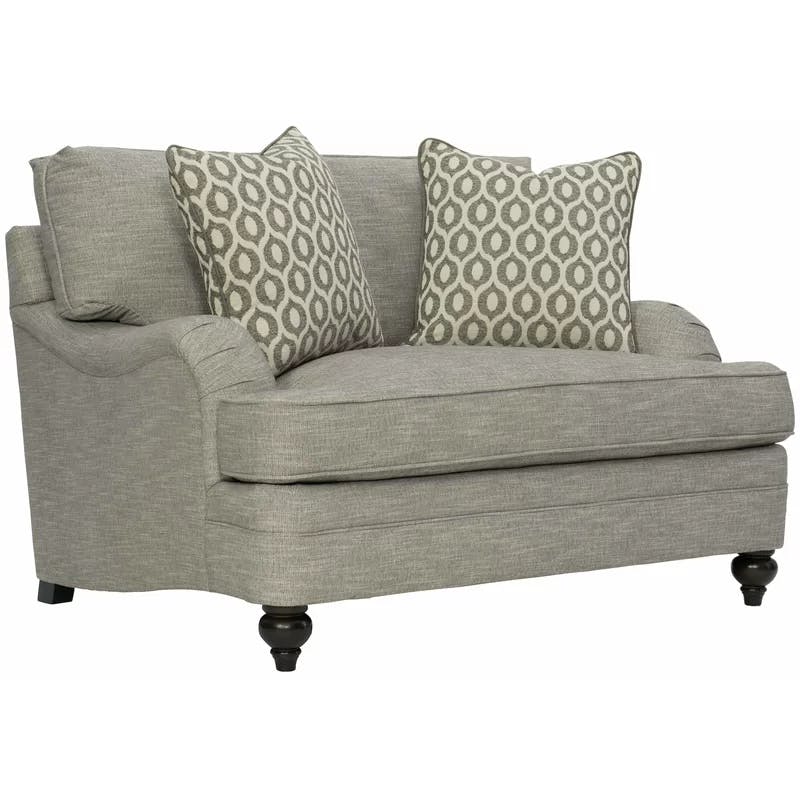 Tarleton Transitional 54.5" Tobacco Distressed Gray Chair and a Half