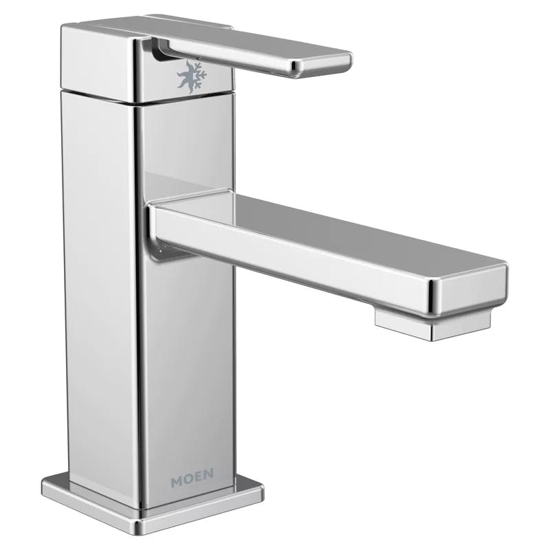 Modern Black Chrome 6'' High Single Hole Brass Bathroom Faucet
