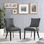 Regal Hourglass Gray Upholstered Parsons Dining Chair