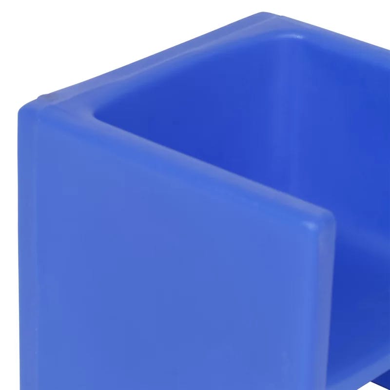 Blue 3-in-1 Versatile Cube Chair for Kids with Rounded Corners