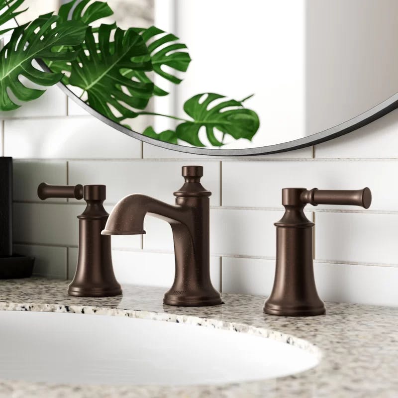 Modern Elegance 16" Black Bronze Widespread Bathroom Faucet