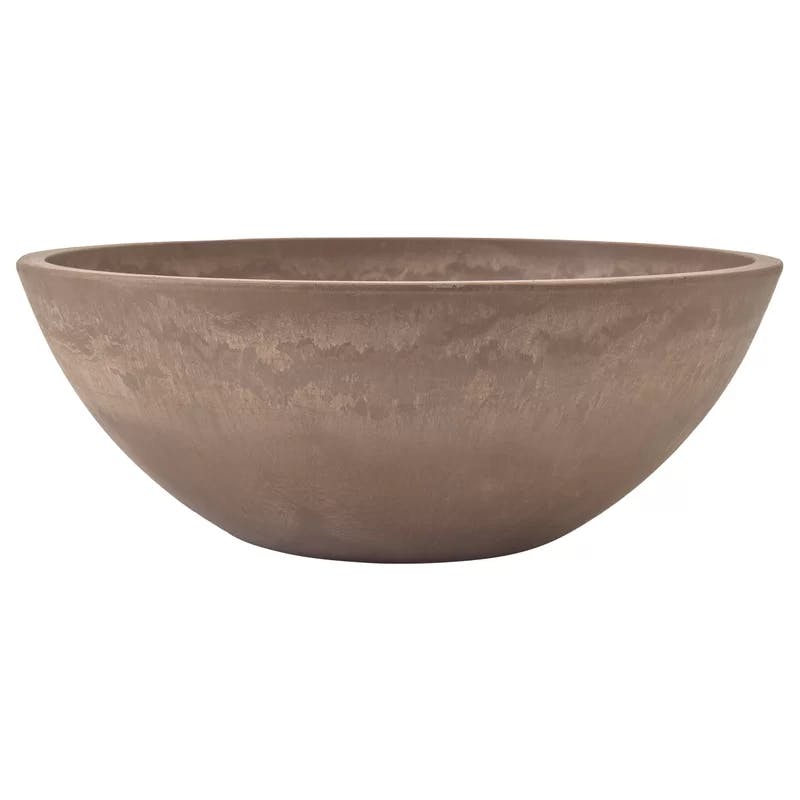 Taupe Classic Transitional Round Tabletop Planter for Indoor & Outdoor