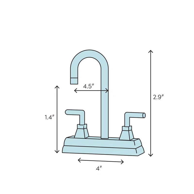 Elegant Polished Brass 4-Inch Centerset Bathroom Faucet