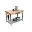 Silver Cucina Grande 48" Maple & Stainless Steel Work Table