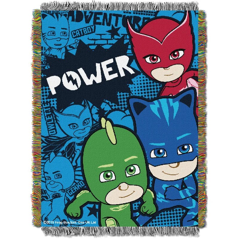 Power Trio Fringed Woven Tapestry Throw Blanket 48"x60"