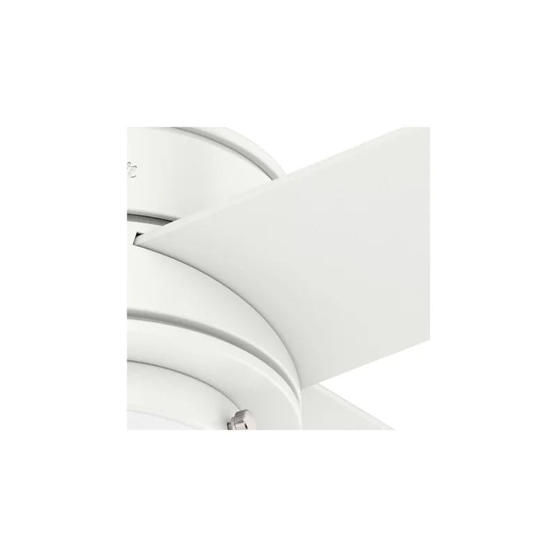 Hepburn 44" Matte White LED Chandelier Ceiling Fan with Remote