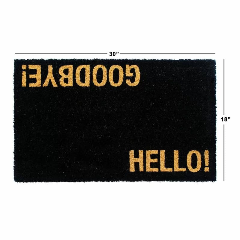 Hemmings Hello/Goodbye Coir Non-Slip Outdoor Doormat