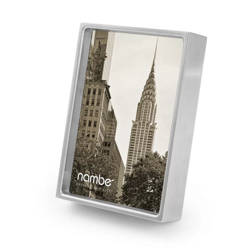 Elegant Silver Metal 4" x 6" Beveled Glass Tabletop Frame