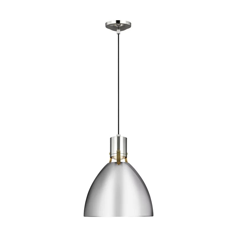 Scandinavian-Inspired Polished Nickel LED Pendant Light