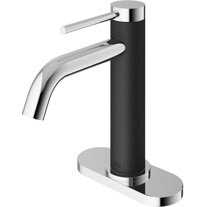Madison 7.5" Black Chrome Brass Single Hole Bathroom Faucet