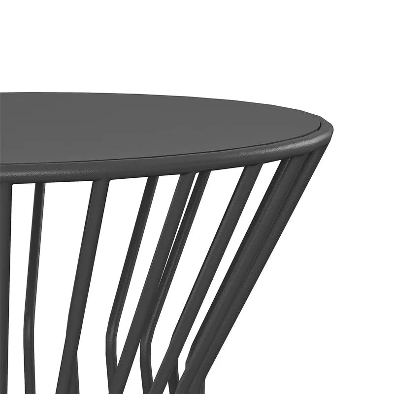 Roberta 20'' Charcoal Metal Multipurpose Outdoor Side Table