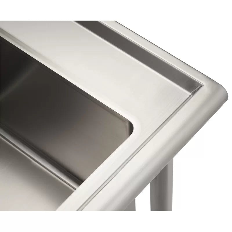 Elegant 42" Stainless Steel Utility Sink with Extendable Faucet