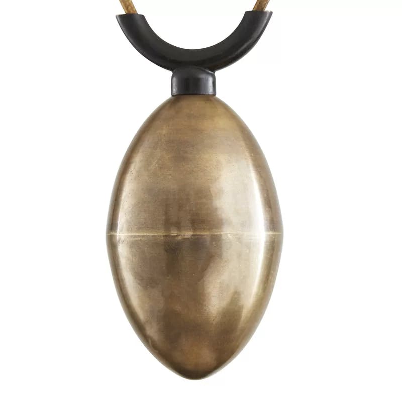 Egg Drop 11" Bronze and Glass Pendant Light with Adjustable Height