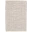 Marled Grey and Ivory Hand-Knotted Wool-Viscose Blend Area Rug, 3' x 5'