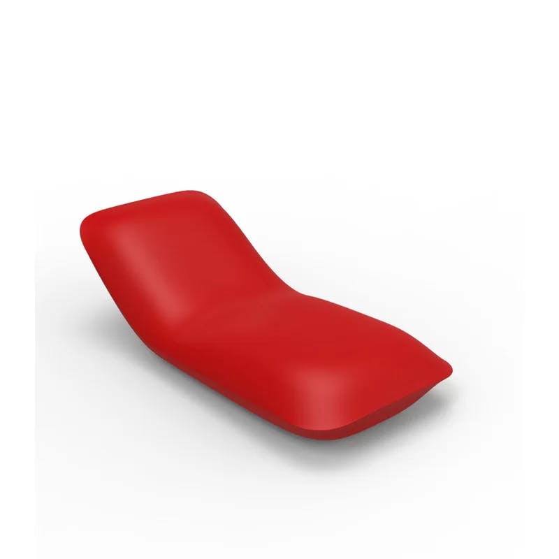 Pillow Sun Chaise Lounge with Cushions in Red