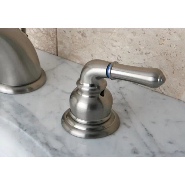 Elegant Magellan Brushed Nickel Widespread Bathroom Faucet with Dual Handles