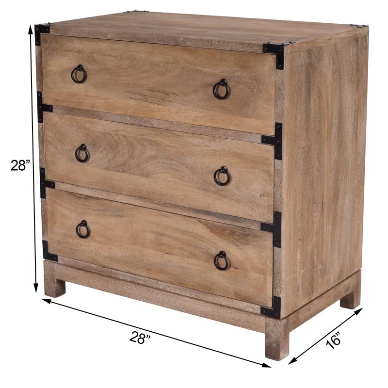 Forster 144'' Extra Deep Brown Campaign Chest with Ball Bearings