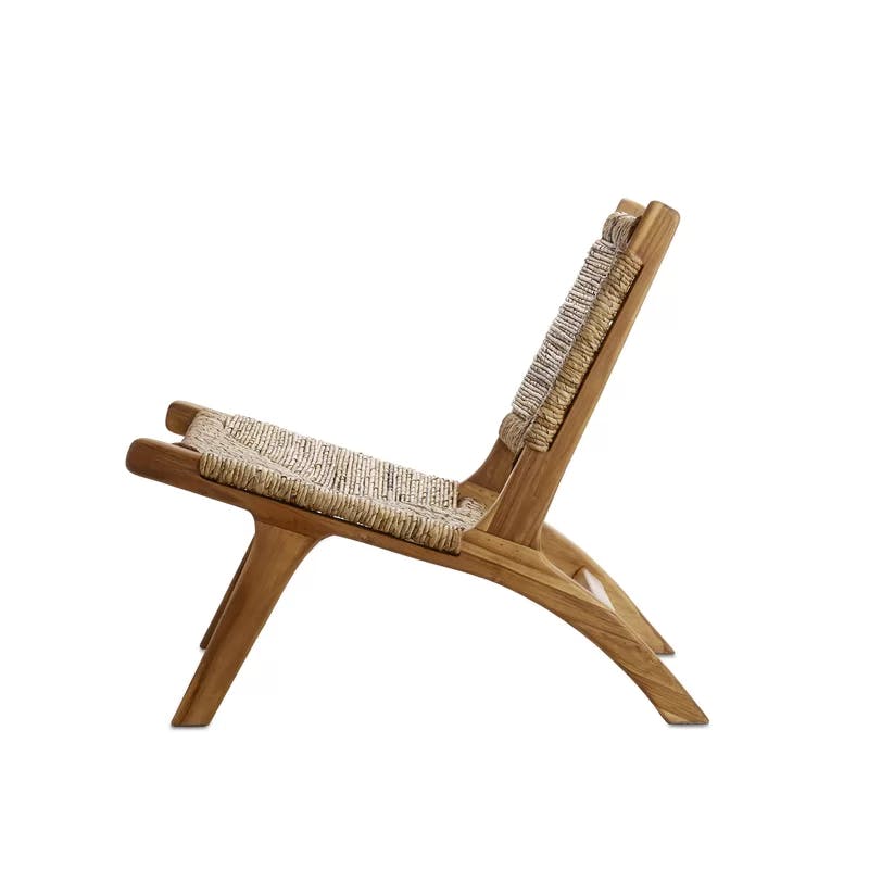 Copenhagen Solid Indonesian Mahogany and Banana Tree Bark Accent Chair