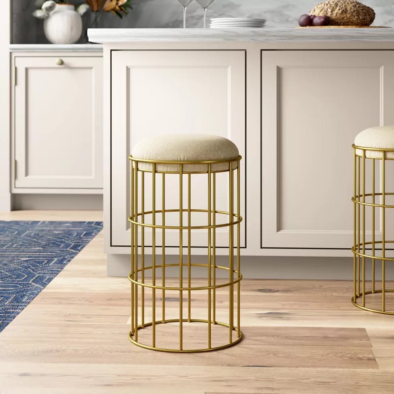 Ryley Classic Blue 23.5'' Metal Counter Stool
