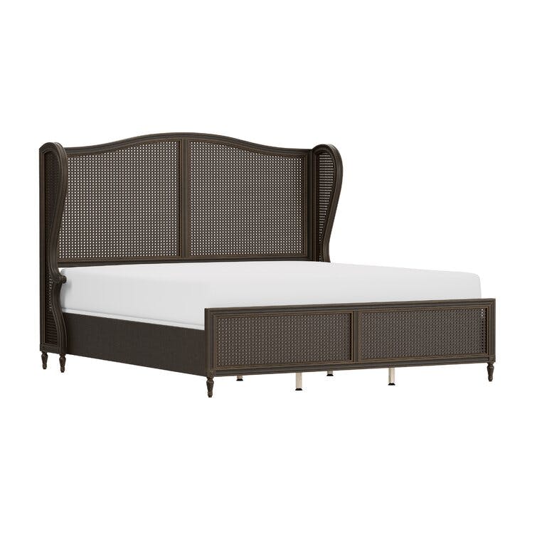 Gia Cane Wingback Bed