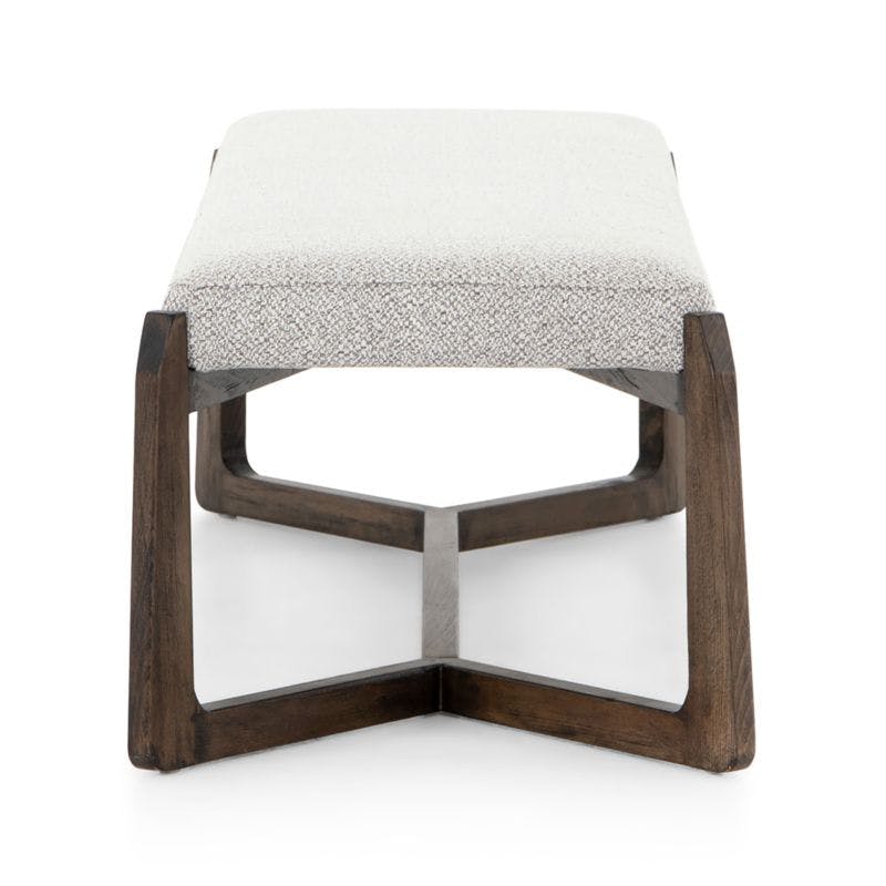 Gerardo Solid Beech Wood Bench with Cushion