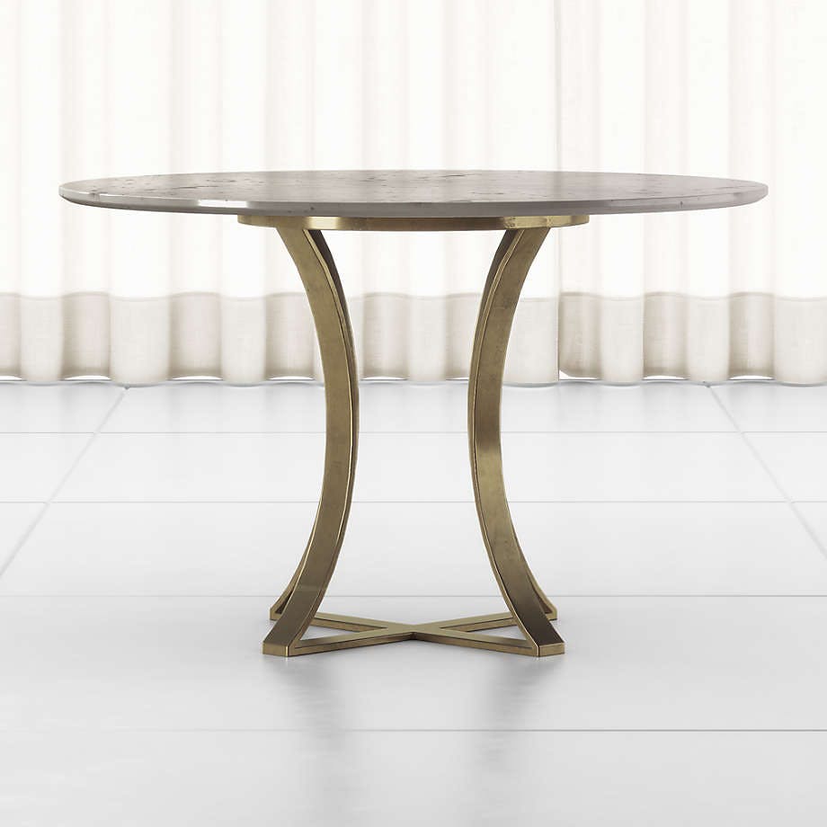 Damen 48" White Marble Top Dining Table