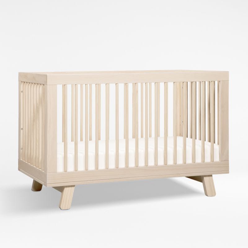 Hudson Washed Natural 3-in-1 Convertible Crib with Toddler Bed Kit