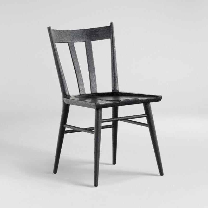 Belfast Black Oak Windsor Dining Side Chair