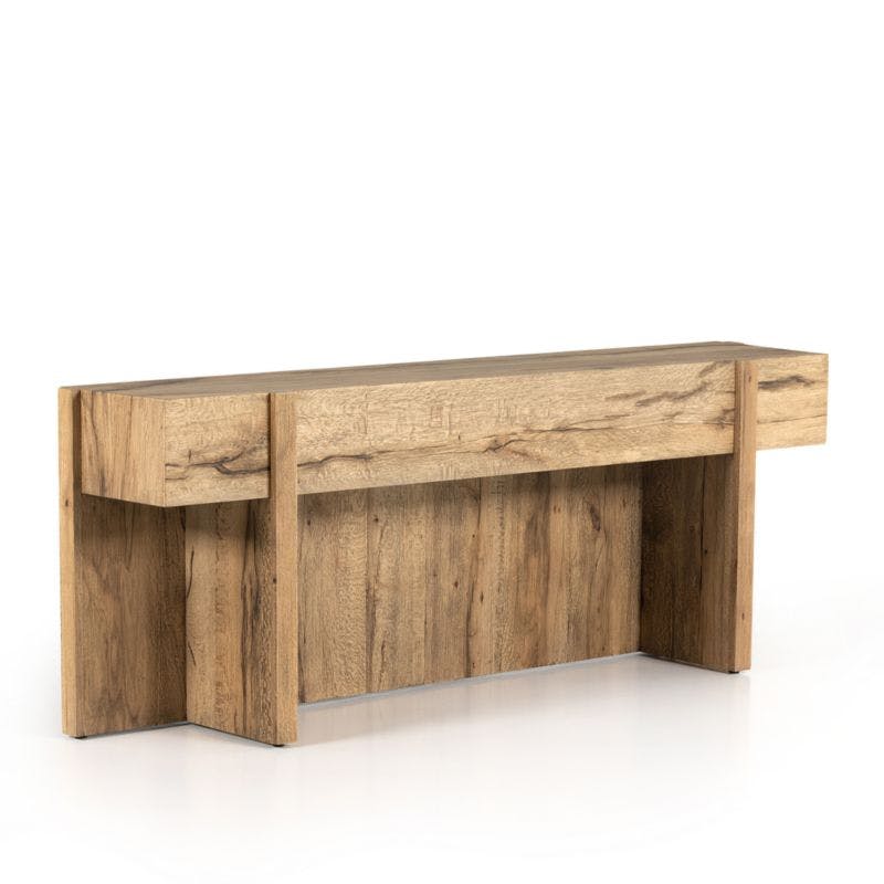 Bingham Rustic Oak Veneer Rectangular Console Table