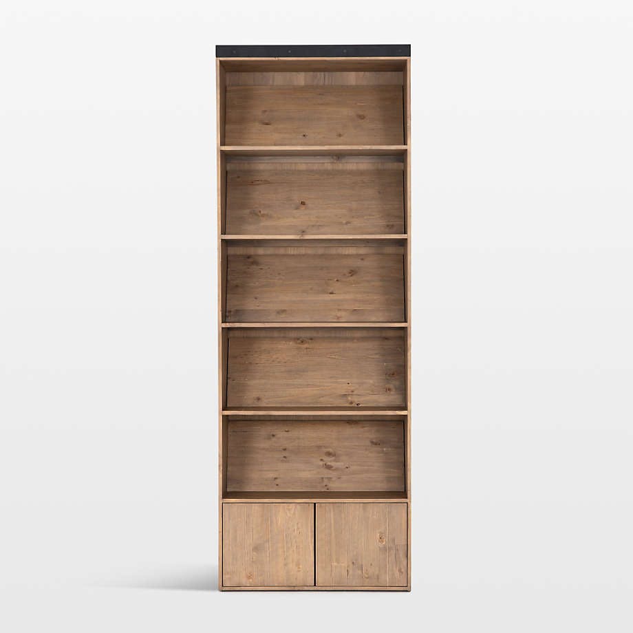 Natasha Solid Pine Wood Bookcase with Shelves