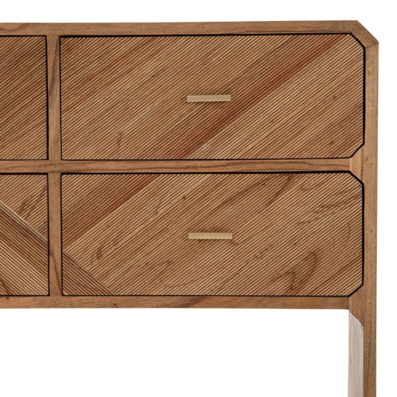 Rove 6-Drawer Natural Brown Ash Wood Dresser