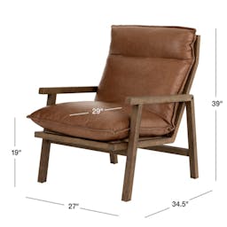 Tanner Chaps Saddle Leather Chair