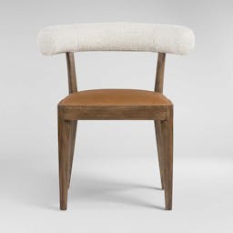 Via Wood and Leather Dining Chair