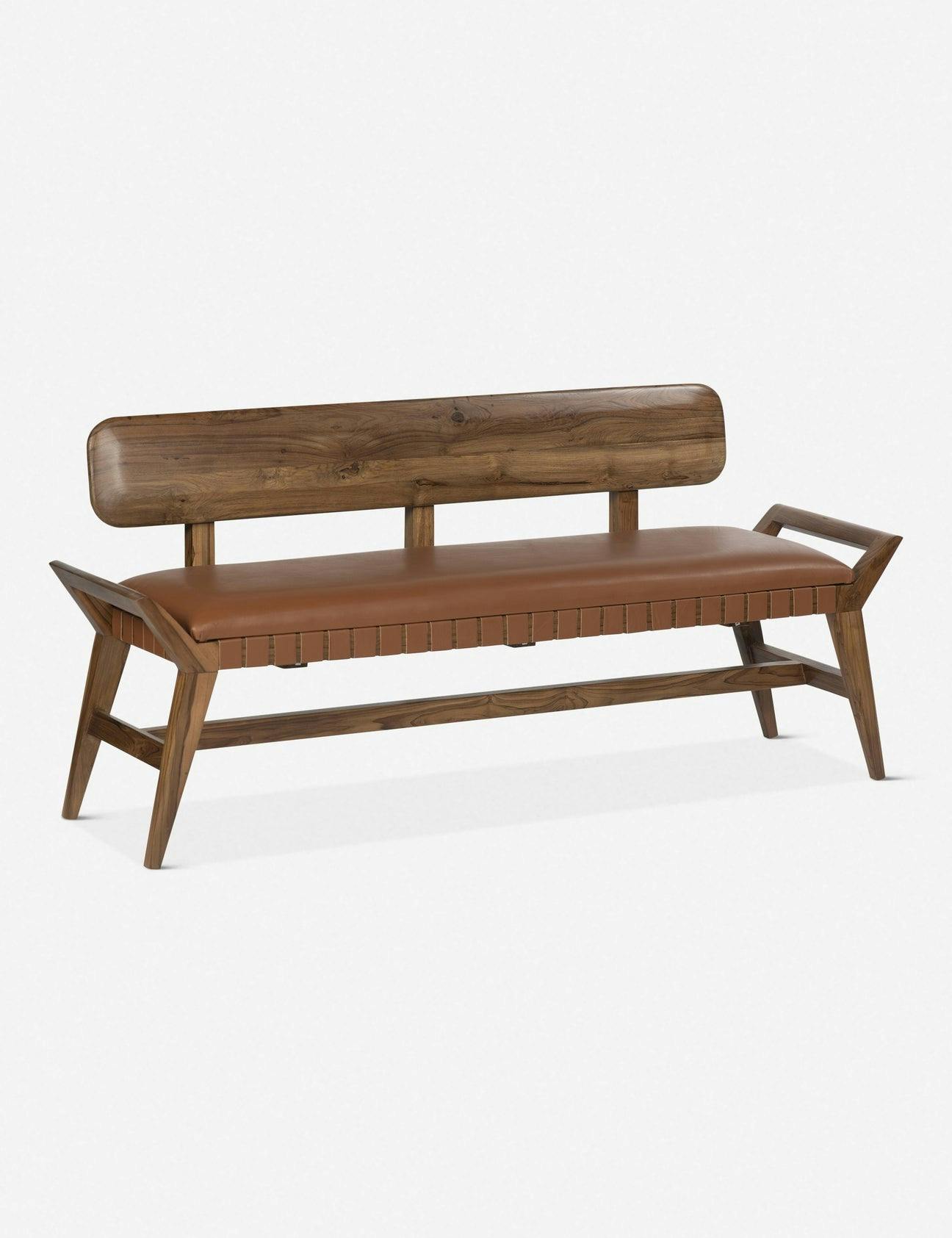 Sienna Leather Bench