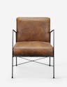 Dagwood Leather Arm Chair in Brown