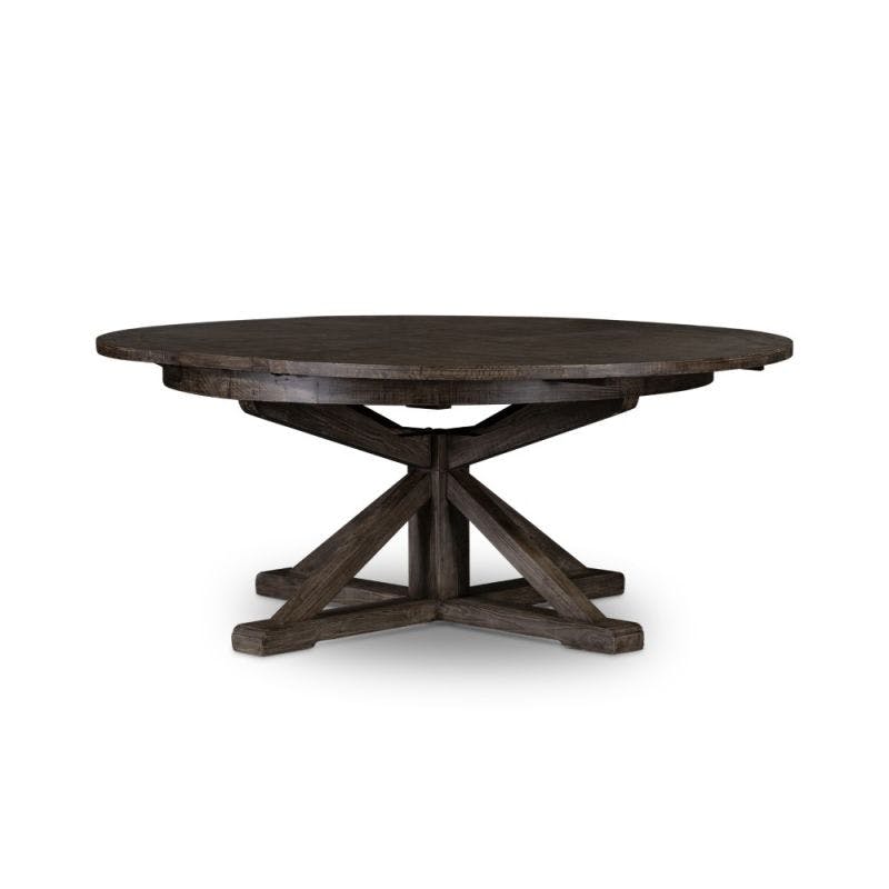 Hart Round Reclaimed Wood Pedestal Extending Dining Table