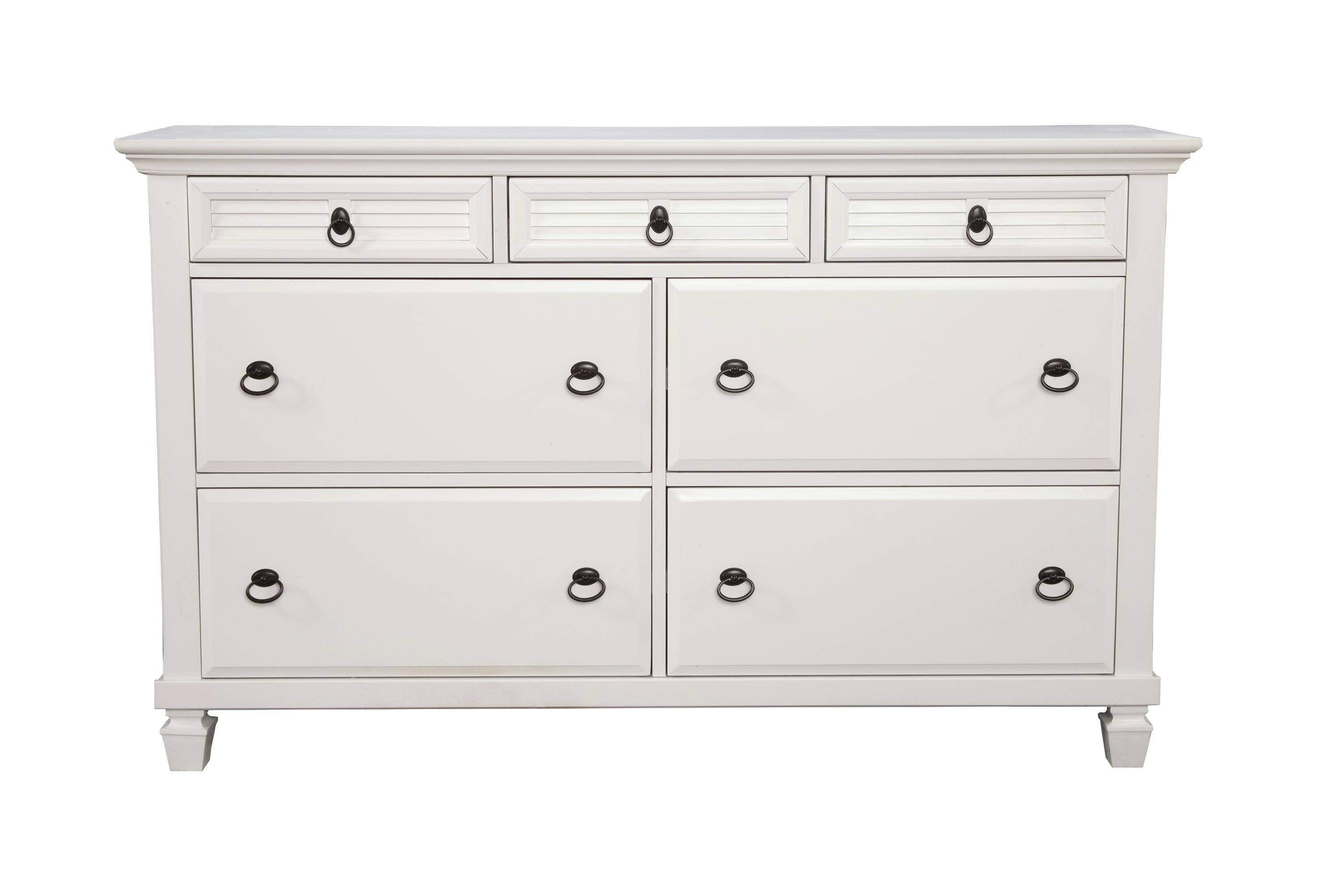 Onyx 7 Drawer Dresser, White