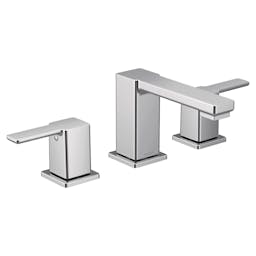 90 Degree Widespread Bathroom Faucet with Drain Assembly