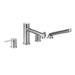 Align Double Handle Deck Mounted Roman Tub Faucet Trim with Diverter and Handshower