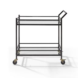 Milayan Metal and Glass Bar Cart