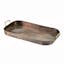 Tempo 18"x10" Antique Copper Rectangular Iron Tray with Brass Handles