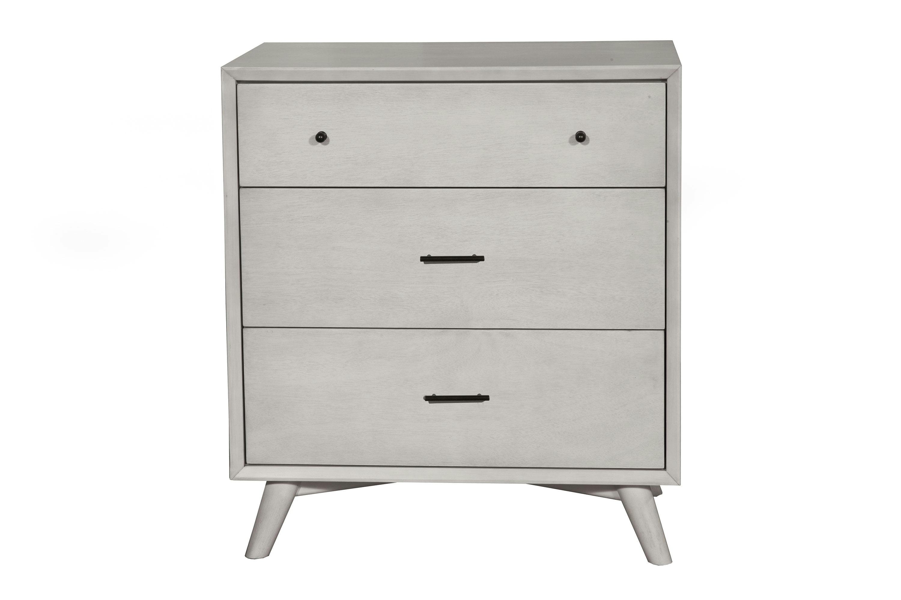 Williams 32" Gray Solid Wood 3-Drawer Chest